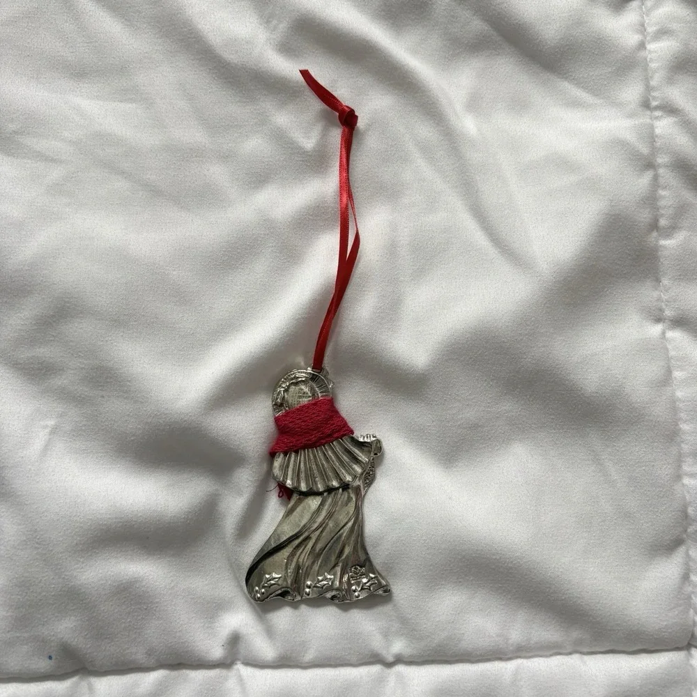 Vintage‎ Lenox Kirk Steiff Collection Pewter Caroler Ornament Christmas Holiday